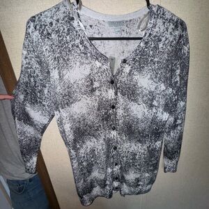 Joseph A Black and White Sweater